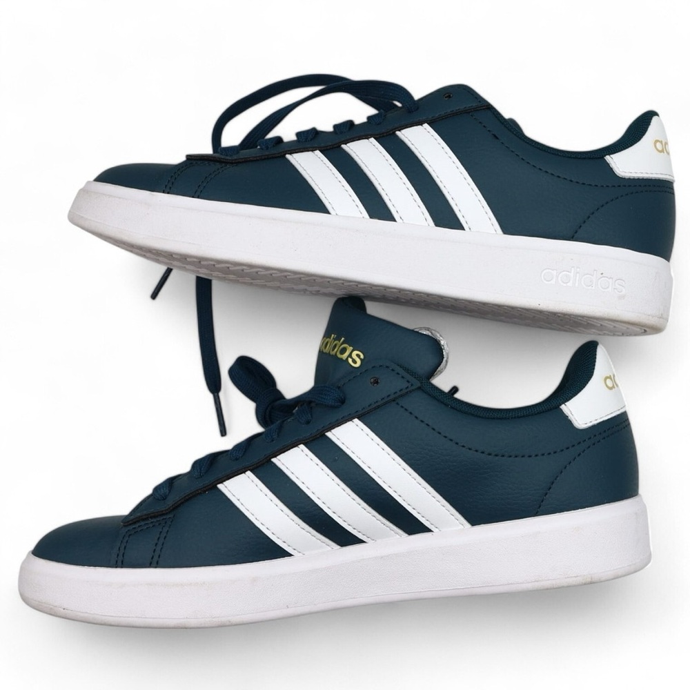 adidas Womens Grand Court 2.0 Lace Up Sneakers Shoes Casual - Blue